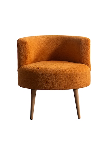 Panda Çay Seti Berjer Ve Puf Takımı Salon, Balkon, Ofis 2 Li Takım Turuncu Turuncu