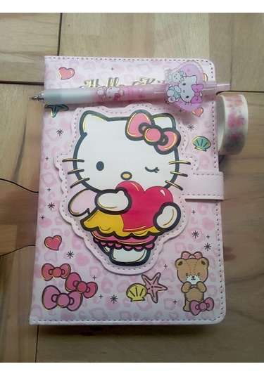 Sanrio Hello Kitty Defter- Kalem Bant Set-4 Renkli