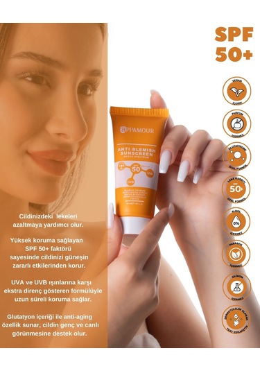 Appamour Leke Karşıtı Yüksek Koruyucu Güneş Kremi SPF50+ 50 ML