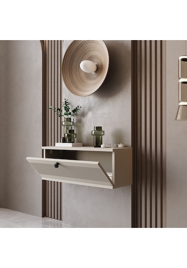Melura Home Melura Dresuar %100 Mdf Kapaklı Duvara Monte Kumtaşı