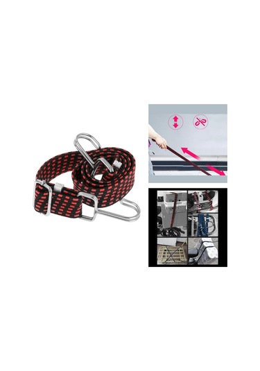 Homyl Kancalı Ağır Hizmet Elastik Bungee Cord Kırmızı-0,5-m Kırmızı 0,5 M Kırmızı