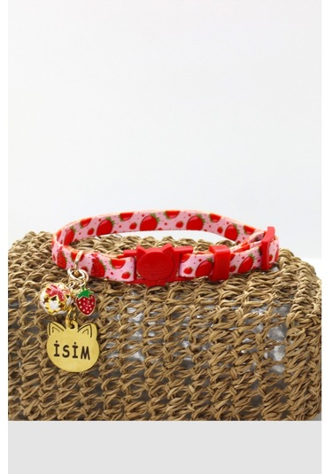 Caramelos Güvenlik Kilitli Kedi Tasması İsimli Kedi Tasması Clk-k