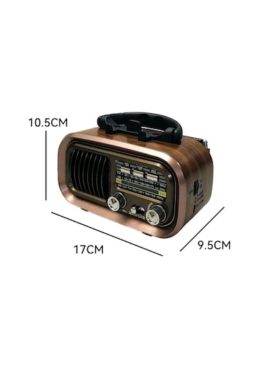 Ultratekno RX-BT628S BT/TF/USB/FM/AM/SW 3 Bandlı Güneş Panelli Nostaljik Radyo