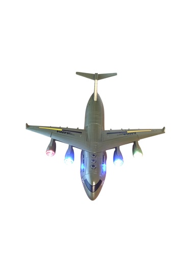 A400a Askeri Kargo Uçağı - 35cm Sesli Işıklı Ve Hareketli + 3 Mini Tank - Tank Atma Özellikli