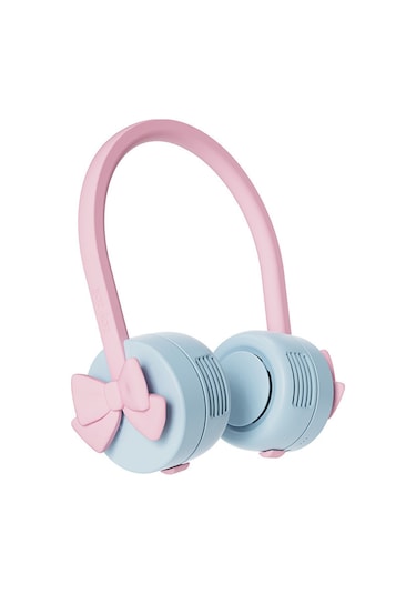 Zoyzoıı F8 Üç Hızlı Soğutma Fanı Çocuklar İçin Kanatsız Boyun Askılı Fan - Fiyonk Pembe Mavi