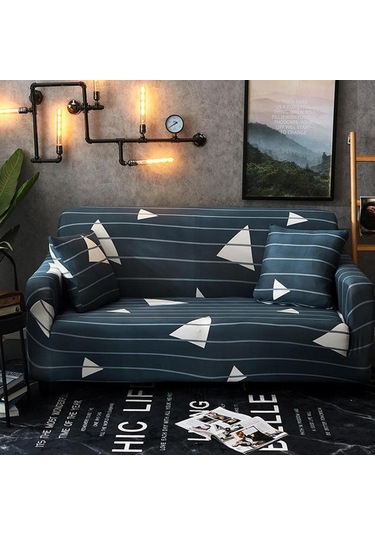 Sones Çift Kişilik Dört Mevsim Baskılı Tam Kapsama Elastik Kaymaz Kanepe Örtüsü Sessiz