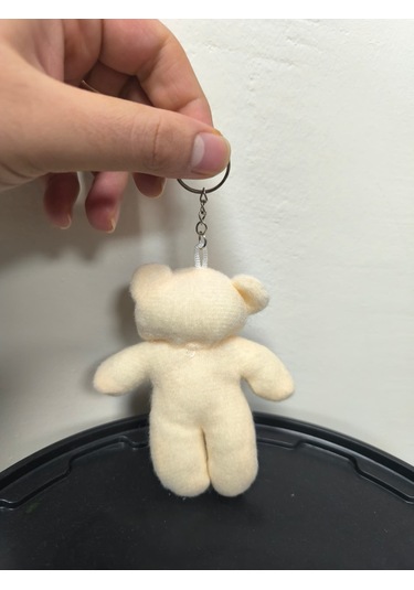 Sevgililer İçin Ayıcık Anahtarlık Sevimli Ve Anlamlı Hediye Bej