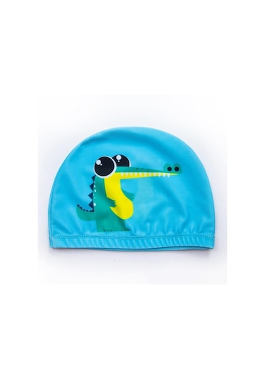 Yüzme Şapkası Nefes Yüksek Elastik Çabuk Kuruyan Kulak Koruyucu Karikatür Baskı Yüzme Havuzu Şapkası Çocuklar İçin Fish Çok Renkli