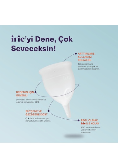 Irie Adet Kabı Regl Kabı Menstrüel Kap Menstrual Cup [[Regular Transparan]]