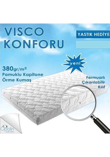 Uzunbebe 150X200 Opalin Visco Cotton Ortopedik Yatak 150*200 Visco Coton
