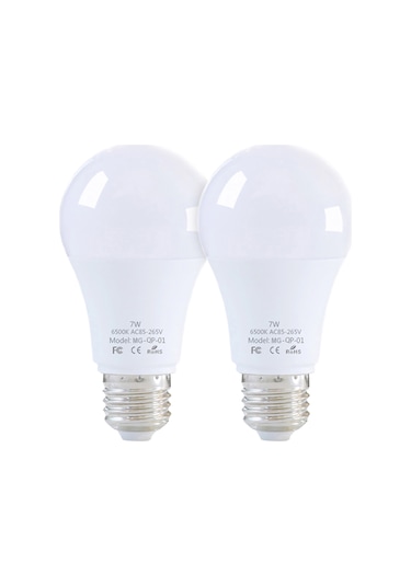 Singree 2 Adet 7w Akıllı Radar Sensörlü Led Ampul, E27/e26 Taban, Gündüz/koyu Otomatik Kontrol, 6000k Beyaz Işık, Ev/ofis İçin Kolay Kurulum Beyaz