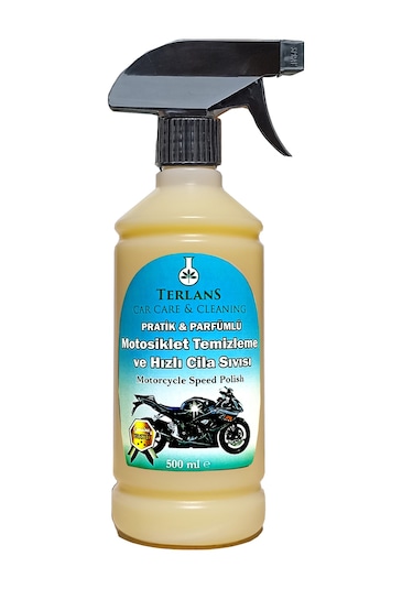 Terlans Motosiklet Hızlı Cila Temizlik Boya Koruma+Mikrofiber Bez
