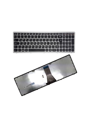 Lenovo Uyumlu Ideapad Z510 25212993 Notebook Klavye Tr  Gümüş