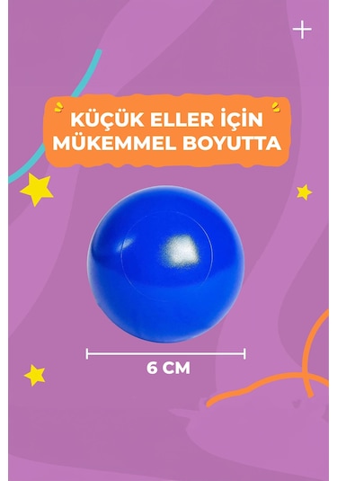 Havuz Topu - Şişme Oyun Havuz Topları 6 Cm 100 Adet - File, Havuz Topu Seti