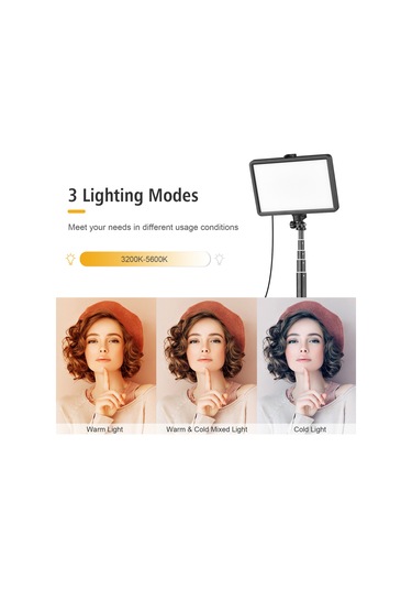 Usb Dolgu Işığı İle Led Video Işık Kiti Siyah 1 Led Siyah