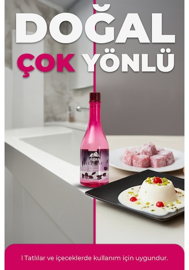 Ilgaz Doğal Gıdaya Eklenebilir ve İçilebilir Gül Suyu 3 x 400 ML