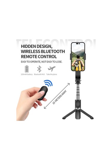 Createtech Smartphone Tripod El Gimbal Sabitleyici, 1-axis Özçekim Sopa
