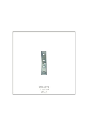 Köşe Gönye, Sac Gönye, 15 X 45 Mm 10 Adet Metalik