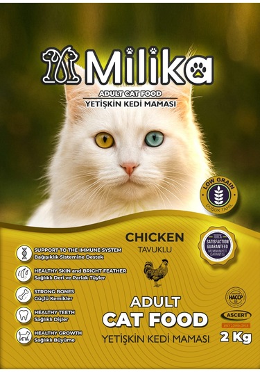 Milika Yetişkin Kedi Maması Tavuklu 2 Kg