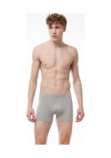 Malabadi 058 Erkek Modal Likralı Boxer-Gri