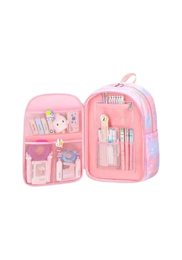 Çocuklar Schoolbag Kız Baskı Su Geçirmez Ilköğretim Okulu Sırt Çantası Öğrenci Sırt Çantası Xqgmxc Pembe