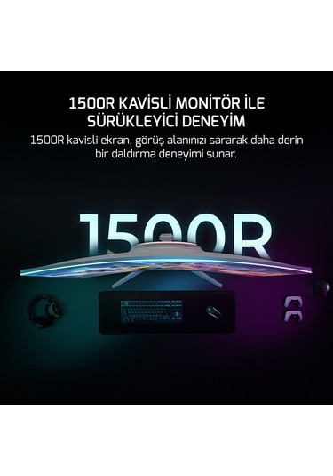 Gamepower Vivid V60 27" Curved Rgb Beyaz 240hz 0.5ms Fhd 1500r Cece5gmp0064