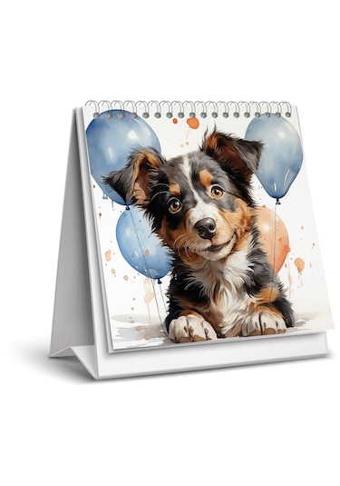 2026 Köpek Color Masa Takvimi-16x15 Cm