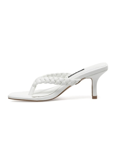 Nine West Orve 2Fx Kadın Topuklu Terlik-Beyaz