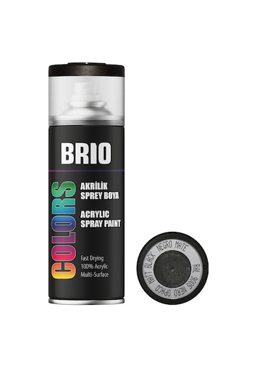 Brio Sprey Boya Akrilik Mat Siyah B9005m 400 ML