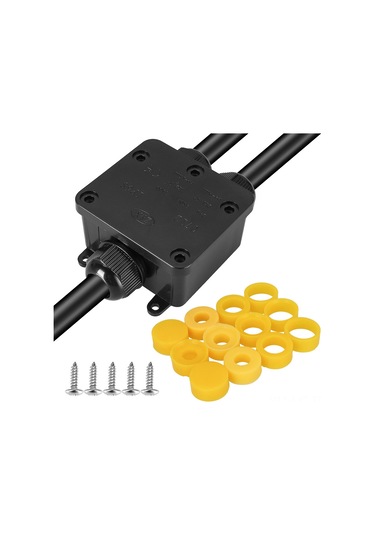 Youtek G712 Dış Mekan Kablolu Su Geçirmez Terminal Kutusu - Ip68 Koruyucu, 1 Giriş 2 Çıkışlı Abs/pc Malzeme, 10a Akım Kapasitesi