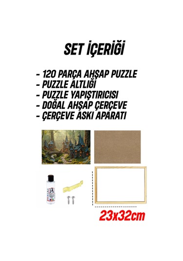 Ahşap Çerçeveli Puzzle - Tablo Hthp - 015 23 X 32 120 Parça