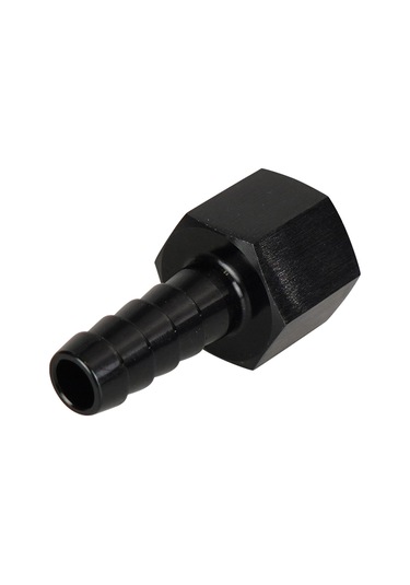 Mufunye Siyah Alüminyum 6an 3/8 İç Vida Döner Boru Ucu Bağlantısı - Düz Tip