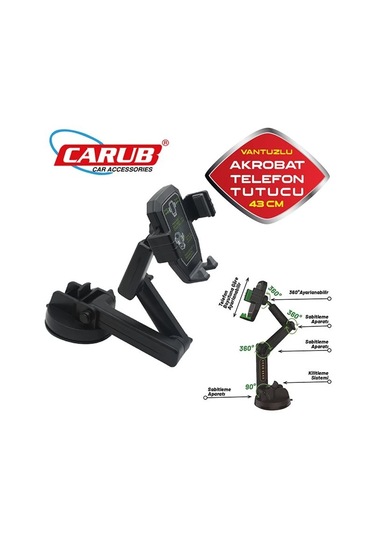 Carub Telefon Tutucu Akrobat 360 43cm Vantuzlu