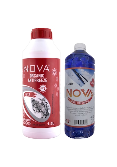 Nova -25 Derece Kırmızı G12 Antifriz 1.5Litre Cam Suyu