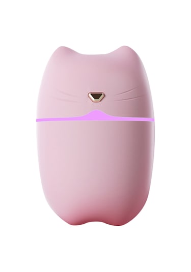 Vkemall Minik Pembe Ultrasonik Nemlendirici: Sessiz Çalışma, 2 Sprey Modu, Renkli Gece Lambası, Usb Besleme - Ofis/ev/araç İçin
