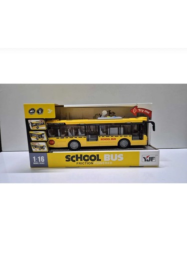 28 Santim Büyük Işıklı Sesli Sürtmeli Oyuncak Okul Yolcu Şehir O