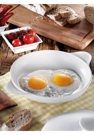 Porland Beyaz Sahan 21cm Ateşe Dayanıklı Porselen Beyaz