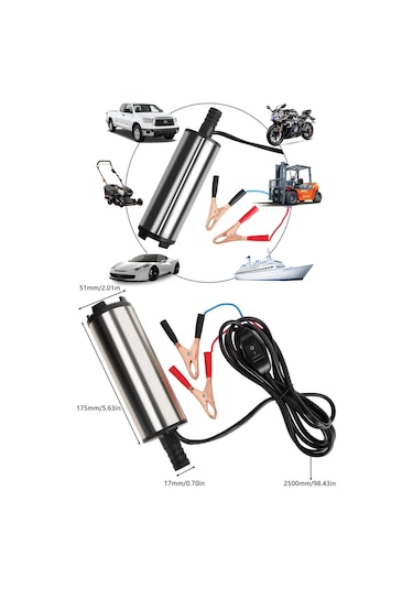 Staxx St38sl Mini Mazot Yakıt Sıvı Yağ Süt Aktarma Pompası 12/24v Mini Transfer Mini Dalgıç Pompa