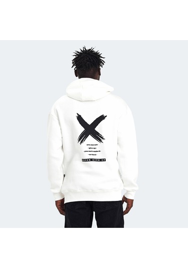 The Crow NEVER Erkek  Ekru Sweatshirt