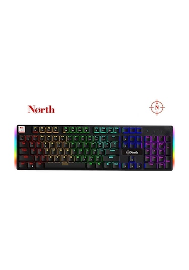 North Shield Blue Switch Türkçe RGB Mekanik Oyuncu Klavye