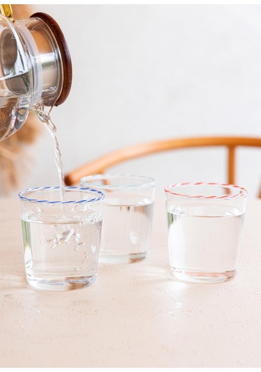 The Mia Simple Su Bardağı Mavi 300 Ml Şeffaf