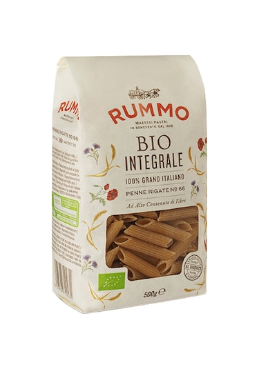 Rummo Organik Kepekli Penne Rigate No 66 Makarna 500 G
