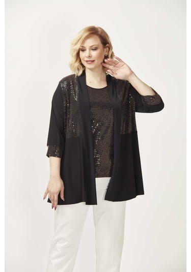 4036 Bakır 2'li Atlet-Ceket Büyük Beden Parlak Takım