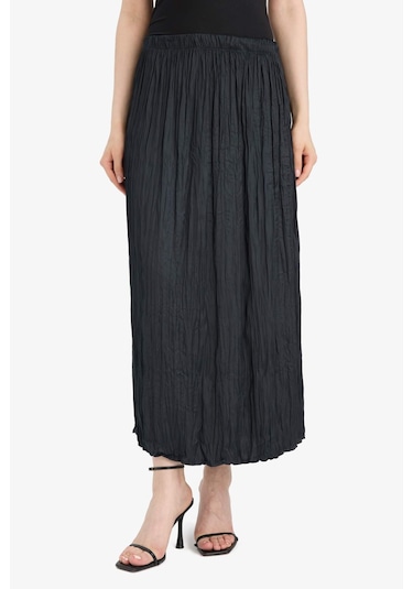 DeFacto A Kesim Saten Maxi Etek D2139AX25SPBK26 Siyah