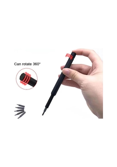 24 Parça Saatçi Pc Gözlük Mıknatıslı Tornavida Seti Plastik Saplı