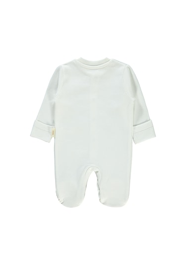 Civil Baby Prematüre Organik Patikli Tulum Ekru