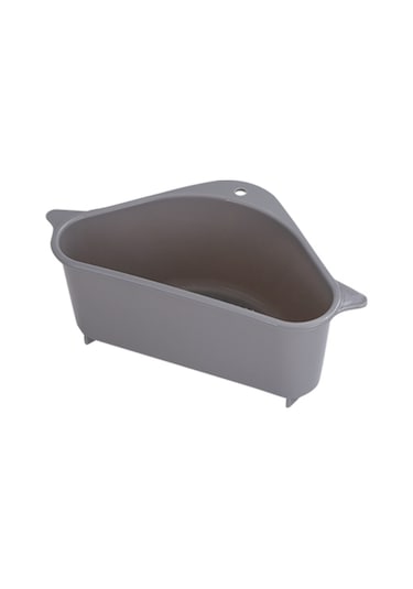 Lemestar Mutfak Lavabo Üçgen Sıvı Çıkarıcı Sepet, Süspansiyonlu Meyve Sebze Kabuk Depolama Kutusu, Sponge Ve Bezi Tutabilir Pp Malzeme Süngerli Sepet Gri