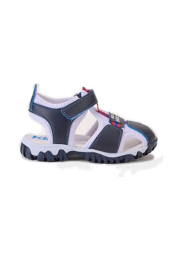 Kiko Kids Erkek Bebek Sandalet Arz 2399 Lacivert - Beyaz - Kırmızı Beyaz - Lacivert - Kırmızı