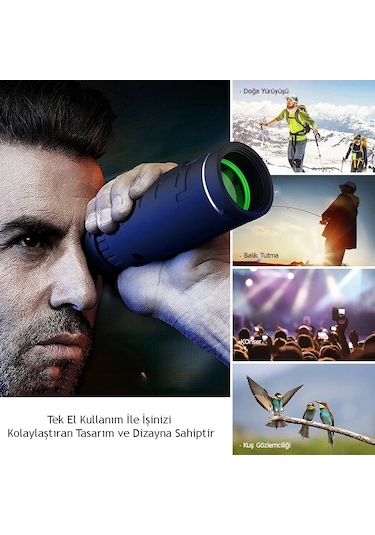 Techtic 40x60 Dürbün Ultra Zoom Monoküler Teleskop