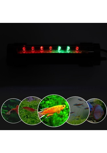 Moveevo Akvaryum Led Baloncuk Işığı 15cm 7 Led Renkli Su Ve Karada Kullanıma Uygun Oksijen Verici Işık 1w 100-240v Ab Standartı